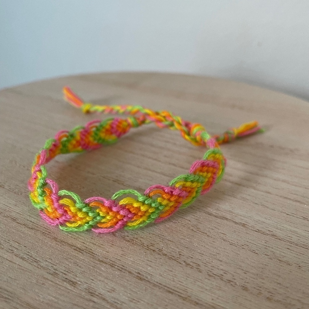 Bright Flowers Woven Bracelet